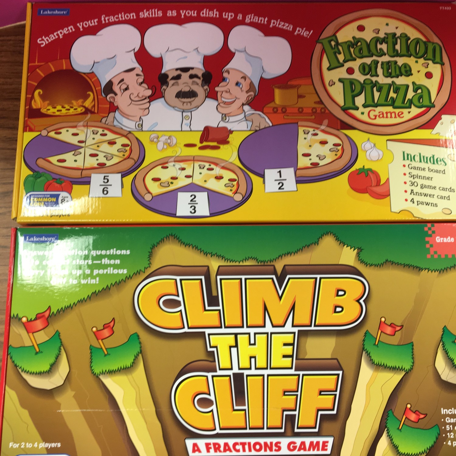 Fraction of the Pizza and Climb the Cliff fraction games