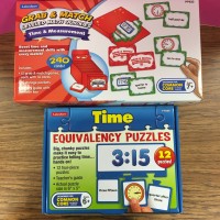 Time equivalency puzzles and Time and Measurement Grab and Match game