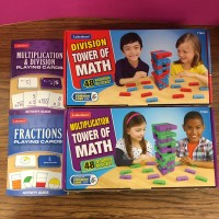 Multiplication and Division Tower of Math games and playing cards